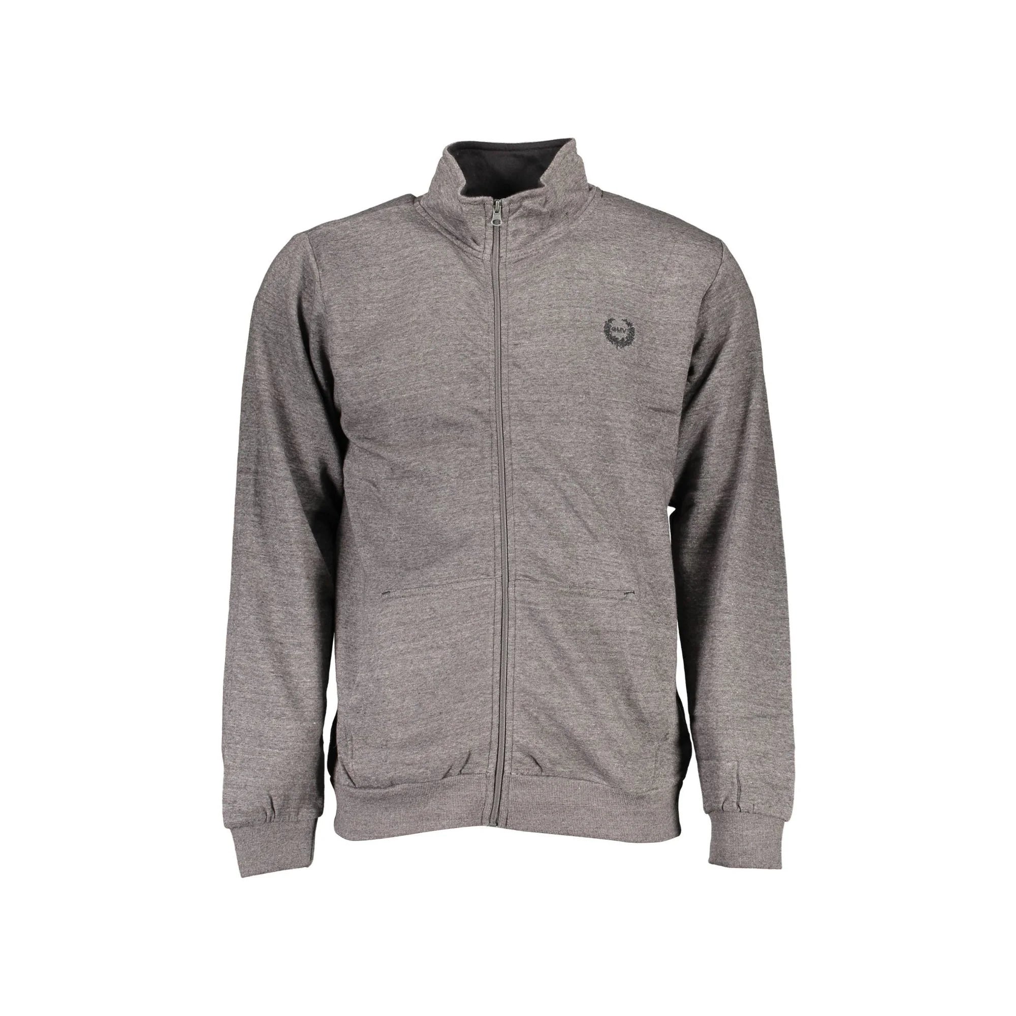 Gian Marco Venturi Felpa Uomo Grigio Zip Logo Felpe - foto prodotto